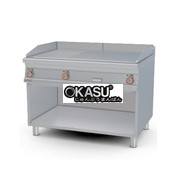 Bếp chiên điện 1/3 rãnh + 2/3 mặt nướng mạ crôm mịn SUPERCHROME trên tủ mở Lotus FTLR-912ETS