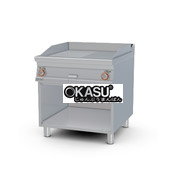 Bếp chiên điện 1/2 rãnh + 1/2 mặt nướng mạ crôm mịn SUPERCHROME trên tủ mở Lotus FTLR-98ETS