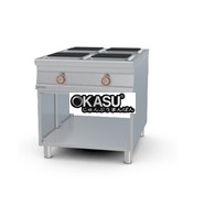 Bếp âu 4 đầu đốt dùng điện trên tủ mở Lotus PCQ-118ET