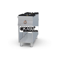 Bếp âu 2 đầu đốt dùng gas trên tủ mở Lotus PC-114G