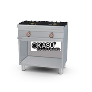 Bếp âu 2 đầu đốt dùng gas trên tủ mở Lotus PC-558G