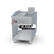 Bếp nướng gas có rãnh mạ crôm Superchrome trên tủ mở Lotus FTR-116GS