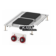 Bếp điện 2 tấm nhiệt vuông Lotus PCQD-64ET