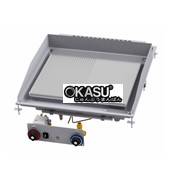 Bếp chiên gas có rãnh 1/2 + vỉ nướng mạ crôm mịn 1/2 Superchrome Lotus FTLRD-87GS