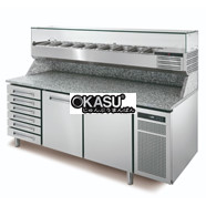 Bàn Pizza thông gió lạnh có 2 cửa Lotus PIZZASP821I