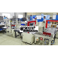 Dây chuyền đóng đai và dán thùng carton tự động
