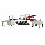 Dây chuyền dán và đóng đai thùng carton tự động MK-APLCSS04