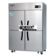 Tủ mát inox 4 cánh Lassele LS-1044R (quạt gió)