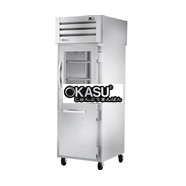 Tủ lạnh cửa mở nửa trước/cửa mở sau liền khối kết hợp Pass-Thru với chất làm lạnh hydrocarbon TRUE STA1RPT-1HG/1HS-1S-HC