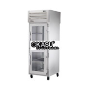Tủ lạnh cửa xoay nửa kính phía trước/cửa xoay phía sau đặc Pass-Thru với chất làm lạnh hydrocarbon TRUE STA1RPT-2HG-1S-HC