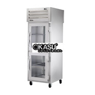 Tủ lạnh cửa xoay nửa kính phía trước/cửa xoay phía sau đặc Pass-Thru TRUE STG1RPT-2HG-1S-HC