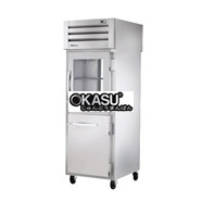 Tủ lạnh cửa xoay nửa trước/cửa kính phía sau kết hợp Pass-Thru TRUE STR1RPT-1HG/1HS-1G-HC