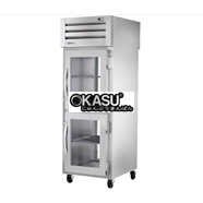 Tủ lạnh cửa xoay nửa kính phía trước/cửa xoay phía sau bằng kính Pass-Thru TRUE STR1RPT-2HG-1G-HC