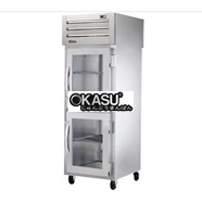 Tủ lạnh cửa xoay nửa kính phía trước/cửa xoay phía sau đặc Pass-Thru TRUE STR1RPT-2HG-1S-HC