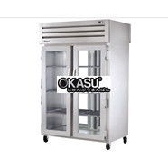 Tủ lạnh cửa xoay mặt trước bằng kính/mặt sau bằng kính Pass-Thru TRUE STA2RPT-2G-2G-HC