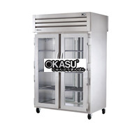 Tủ lạnh cửa xoay phía trước bằng kính/phía sau chắc chắn TRUE STA2RPT-2G-2S-HC