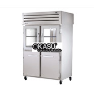 Tủ lạnh cửa xoay nửa trước/cửa kính phía sau kết hợp Pass-Thru TRUE STA2RPT-2HG/2HS-2G-HC