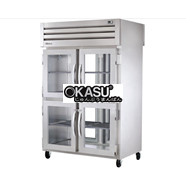Tủ lạnh cửa xoay nửa trước/sau bằng kính Pass-Thru TRUE STA2RPT-4HG-2G-HC
