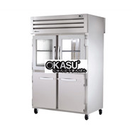 Tủ lạnh cửa xoay nửa trước/cửa kính phía sau kết hợp Pass-Thru TRUE STG2RPT-2HG/2HS-2G-HC