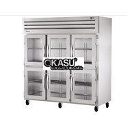Tủ lạnh cửa xoay nửa kính Reach-In có đèn LED dọc TRUE STG3RVLD-6HG-HC