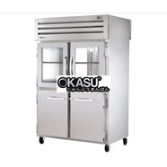 Tủ lạnh cửa xoay kết hợp nửa trước/kính sau Pass-Thru TRUE STR2RPT-2HG/2HS-2G-HC