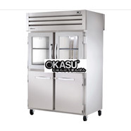 Tủ lạnh kết hợp nửa phía trước/cửa xoay đặc phía sau Pass-Thru TRUE STR2RPT-2HG/2HS-2S-HC