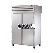 Tủ lạnh cửa xoay phía trước/sau dạng rắn Pass-Thru TRUE STR2RPT-2S-2S-HC