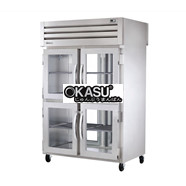 Tủ lạnh cửa xoay nửa trước/sau bằng kính Pass-Thru TRUE STR2RPT-4HG-2G-HC
