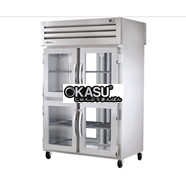 Tủ lạnh cửa xoay nửa trước bằng kính/nửa sau bằng kính Pass-Thru TRUE STR2RPT-4HG-4HG-HC