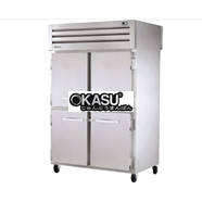 Tủ lạnh cửa xoay nửa trước/sau dạng rắn Pass-Thru TRUE STR2RPT-4HS-2S-HC