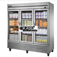 Tủ lạnh cửa xoay bằng kính Reach-In bằng thép không gỉ TRUE TS-72G-HC~FGD01