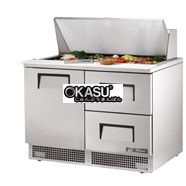 Bàn chuẩn bị thực phẩm có cửa và ngăn kéo TRUE TFP-48-18M-D-2