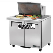 Bàn Sandwich/Salad cửa đặc Mega-Top TRUE TSSU-36-12M-B-HC
