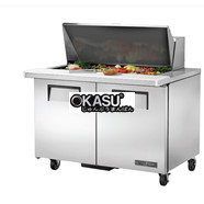 Bàn Sandwich/Salad cửa đặc Mega-Top TRUE TSSU-48-18M-B-HC