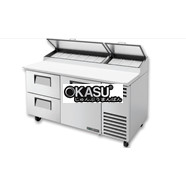 Bàn chuẩn bị pizza có cửa và ngăn kéo chắc chắn TRUE TPP-AT-67D-2-HC