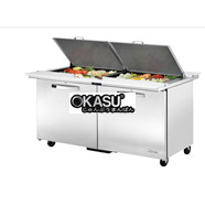 Bàn Sandwich/Salad cửa đặc Mega-Top hai mặt TRUE TSSU-60-24M-B-DS-ST-HC~SPEC3