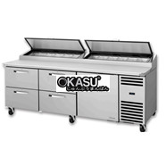 Bàn chuẩn bị pizza có cửa và ngăn kéo chắc chắn TRUE TPP-AT2-93D-4-HC~SPEC3