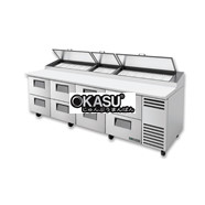 Bàn chuẩn bị pizza có ngăn kéo chắc chắn TRUE TPP-AT-119D-8-HC
