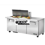 Bàn Sandwich/Salad cửa đặc Mega-Top TRUE TSSU-72-18M-B-HC