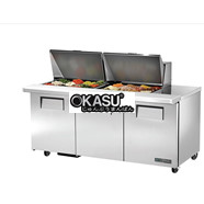 Bàn Sandwich/Salad cửa đặc Mega-Top TRUE TSSU-72-24M-B-ST-HC