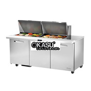 Bàn Sandwich/Salad cửa đặc Mega-Top TRUE TSSU-72-24M-B-ST-HC~SPEC3