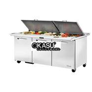 Bàn Sandwich/Salad cửa đặc Mega-Top hai mặt TRUE TSSU-72-30M-B-DS-ST-HC~SPEC3