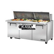 Bàn Sandwich/Salad cửa đặc Mega-Top TRUE TSSU-72-30M-B-ST-HC