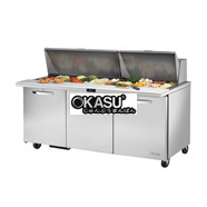 Bàn Sandwich/Salad cửa đặc Mega-Top TRUE TSSU-72-30M-B-ST-HC~SPEC3
