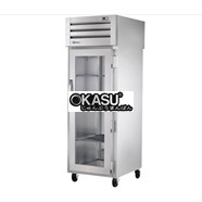 Tủ sưởi ấm cửa xoay mặt trước bằng kính, phía sau chắc chắn Pass-Thru TRUE STG1HPT-1G-1S