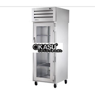 Tủ sưởi ấm cửa xoay mặt trước bằng kính, phía sau chắc chắn Pass-Thru TRUE STR1HPT-1G-1S