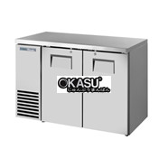 Bàn lạnh một vùng cửa xoay chắc chắn sâu 24 inch với mặt trên và bên ngoài bằng thép không gỉ TRUE TBB24-48-2S-ZI-SFT-S-1