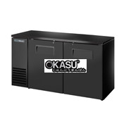 Bàn lạnh một vùng có cửa xoay chắc chắn sâu 24 inch có mặt trên màu đen và bên ngoài màu đen TRUE TBB24-60-2S-Z1-BST-B-1
