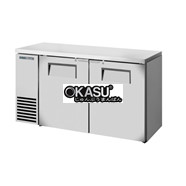 Bàn lạnh một vùng có cửa xoay chắc chắn sâu 24 inch với mặt trên hoàn thiện bằng thép không gỉ và bên ngoài bằng thép không gỉ TRUE TBB24-60-2S-Z1-SFT-S-1
