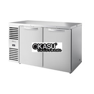 Bàn lạnh một vùng Pass-Thru có hệ thống làm lạnh bên trái. Bên ngoài bằng thép không gỉ và cửa xoay chắc chắn TRUE TBR60-PTSZ1-L-S-SS-SS-1